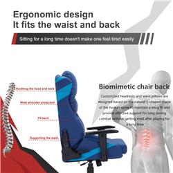 iCAN 9891 Fauteuil Gaming en Cuir PU, Bleu