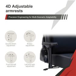 iCAN 9917  Gaming Chair 4D Armrest ,Black