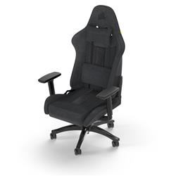 CORSAIR TC100 Fabric Gaming Chair, Relaxed Fit, Black/Grey