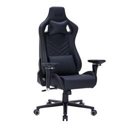 iCAN 97031 Fauteuil Gaming en Cuir PU avec Accoudoirs 6D, Noir