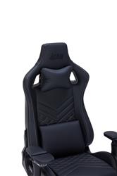 iCAN 97031 Fauteuil Gaming en Cuir PU avec Accoudoirs 6D, Noir