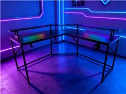 iCAN GMD-0714 57-inch Large-Sized L-Shaped Corner Gaming Table