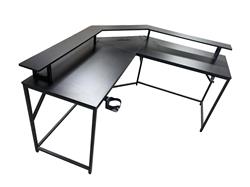 iCAN GMD-0714 57-inch Large-Sized L-Shaped Corner Gaming Table