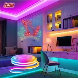 Guirlande lumineuse néon iCAN RGB+IC, bandes lumineuses LED de 9,8 pieds, synchronisation musicale.