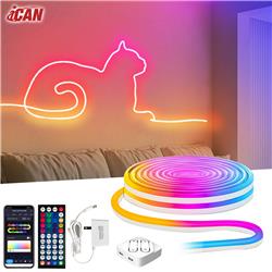Guirlande lumineuse néon iCAN RGB+IC, bandes lumineuses LED de 9,8 pieds, synchronisation musicale.
