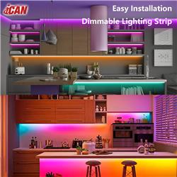 iCAN RGBICW LED 32.8ft Strip Lights, App Control, Music Sync.