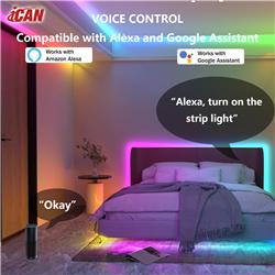 iCAN RGBICW LED 32.8ft Strip Lights, App Control, Music Sync.