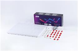 iCAN RGB+IC LED Wall Lights, Music Sync, Works with Alexa and Google Assistant, Ideal for Gaming and Home Decor, 9 PCS.