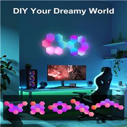 iCAN Hexagon Light Panels, RGB+IC Hexagon LED Wall Lights.(Open Box)