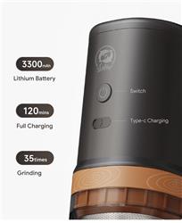 Moulin à café électrique iCafilas, 1100 mAh* 3, acier inoxydable