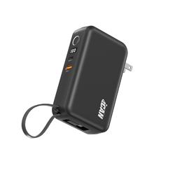 iCAN 3-in-1 10000mAh 65W Portable Charger w/ Type-C Built-in Cable