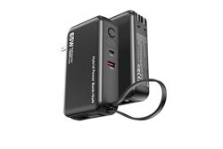 iCAN 3-in-1 10000mAh 65W Portable Charger w/ Type-C Built-in Cable