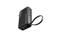 iCAN 3-in-1 10000mAh 65W Portable Charger w/ Type-C Built-in Cable