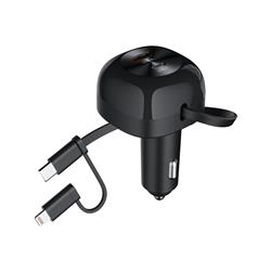 Choetech Chargeur de voiture 75 W à 2 ports avec câble extensible(Open Box)