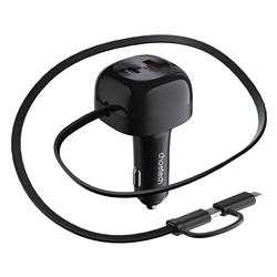 Choetech Chargeur de voiture 75 W à 2 ports avec câble extensible(Open Box)
