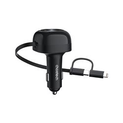 Choetech Chargeur de voiture 75 W à 2 ports avec câble extensible(Open Box)