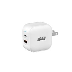 iCAN 40W Dual Ports Fast Wall Charger with USB-A and USB-C