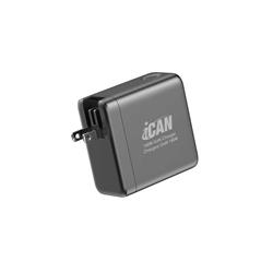 iCAN PD-136 140W 3-Port USB-Ax1 USB-Cx2 GaN Display Wall Charger