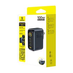 Baseus 100W 3-Port GaN Display Wall Charger with 100W C to C cable
