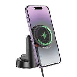BOROFONE Magnetic Wireless Charging Car Holder, 100cm USB-C Cable