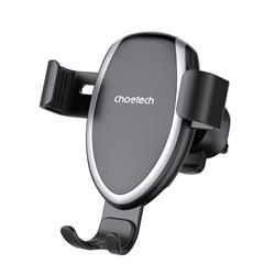Choetech 15W Gravity Wireless Charging Car Mount, Black Silver