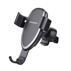 Choetech 15W Gravity Wireless Charging Car Mount, Black Silver