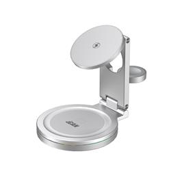 iCAN 3-in-1 360° Rotating 15W Wireless Foldable Charger with RGB Light(Open Box)
