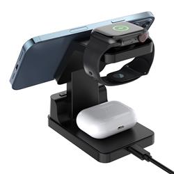 iCAN 4-in-1 Magnetic Wireless Charger with Alarm Clock(Open Box)