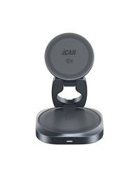 iCAN 25W 3-in-1 QI2.2 Magnetic Foldable Wireless Charger