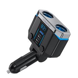 Choetech Chargeur de voiture répartiteur allume-cigare 3 ports 45W