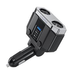 Choetech Chargeur de voiture répartiteur allume-cigare 3 ports 45W