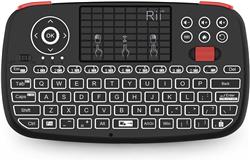 Rii i4 (Dual Model) Mini Bluetooth Keyboard with Touch-pad and 2.4G USB Dongle, Rechargeable Li-ion Battery.(Open Box)