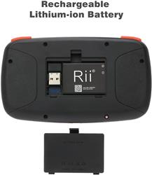 Rii i4 (Dual Model) Mini Bluetooth Keyboard with Touch-pad and 2.4G USB Dongle, Rechargeable Li-ion Battery.(Open Box)