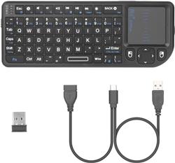 Clavier rétroéclairé sans fil Rii Mini X1Plus avec trackpad et télécom