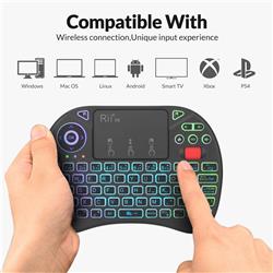 Rii X8 Mini 2,4 GHz sans fil/Bluetooth avec clavier à tactile et écran