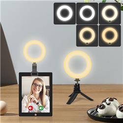 iCAN 5'' Adjustable Selfie Ring Light with Clip，5 Color Modes(Open Box)