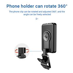 Lampe de vidéoconférence portable à LED iCAN 80 pour selfies(Open Box)