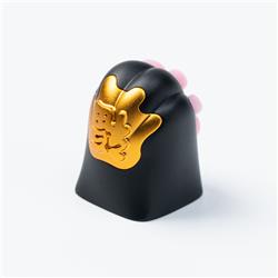 Keychron Silicone Kitty Paw Aluminum Alloy Artisan Keycap-Black