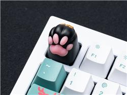 Keychron Silicone Kitty Paw Aluminum Alloy Artisan Keycap-Black