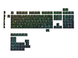 GAOXD Ligne de contour Touches en PBT Double-shot de profil Cherry