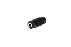 iCAN 3.5mm Stereo Jack, Female to Female, Adapter, Black