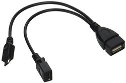 iCAN USB2.0 OTG A Female - Micro B Male Dongle - 5"(Open Box)