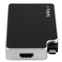 daptateur StarTech Travel A/V : USB-C 3 en 1 vers VGA, DVI ou HDMI - 4K (CDPVGDVHDB) | -Adaptateur 3 en 1 - USB-C vers VGA, ...