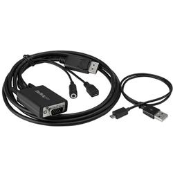 Câble adaptateur StarTech DisplayPort vers VGA avec audio - 6 pi (2 m) (DP2VGAAMM2M) | -Créez un environnement de travail sa...