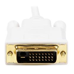 StarTech Câble convertisseur adaptateur Mini DisplayPort vers DVI de 3 m Mini DP vers DVI 1920 x 1200 - Blanc (MDP2DVIMM10W)