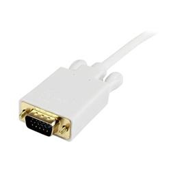 StarTech 15 ft Mini DisplayPort to VGA Adapter Converter Cable – mDP to VGA 1920x1200 - White (MDP2VGAMM15W) | -Active Mini Dis