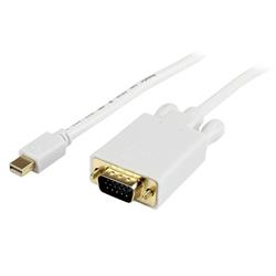 StarTech 15 ft Mini DisplayPort to VGA Adapter Converter Cable – mDP to VGA 1920x1200 - White (MDP2VGAMM15W) | -Active Mini Dis