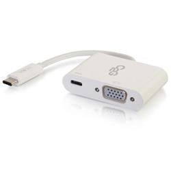 Cables to Go - Convertisseur adaptateur avec alimentation USB-C vers VGA - Blanc (29534)