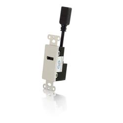 Cables to Go DISPLAYPORT TO HDMI ACTIVE ADAPTER WALL PLATE - ALUMINIUM (29442)