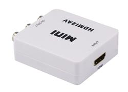 iCAN HDMI to 3RCA CVBS AV Composite Video Audio Converter, White